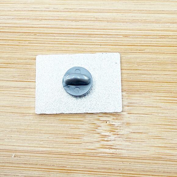 Stay Feral Enamel Pin, Gothic Aesthetic Lapel Pin, Silver & Black Edgy Pin - Picture 2 of 4